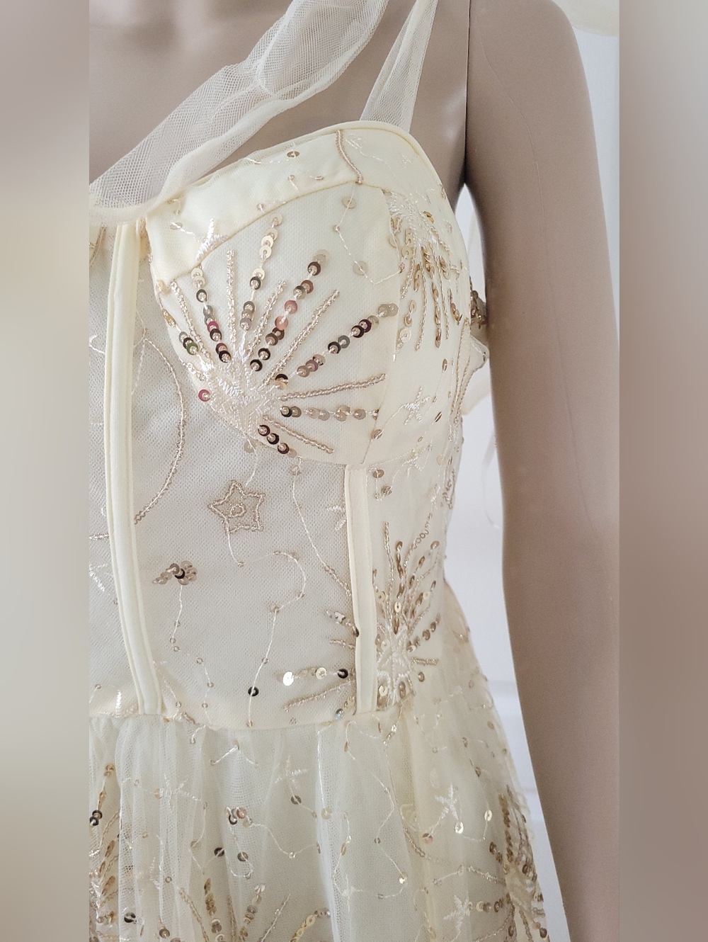 Unbranded Yellow Sequin Formal Dress - Picture 5 of 16